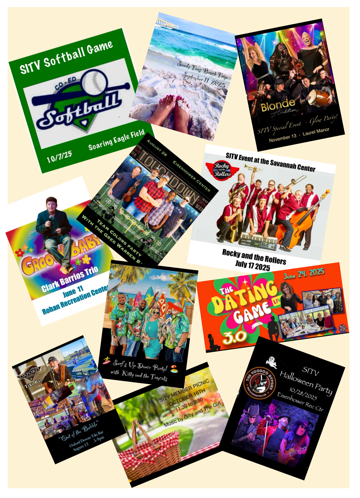 12/2025 collage of event promotional ads