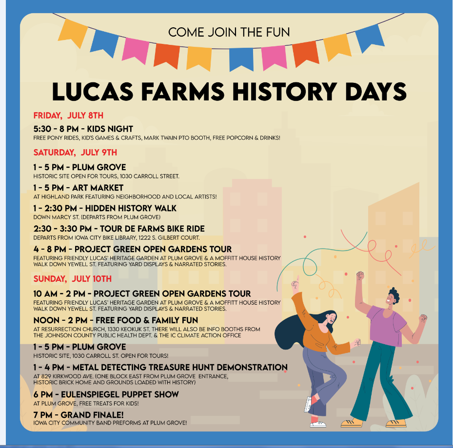 Lucas Farms Neighborhood History Days Calendar TRAIL of Johnson County