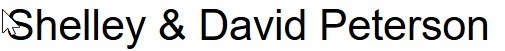 Shelly and David Peterson Logo