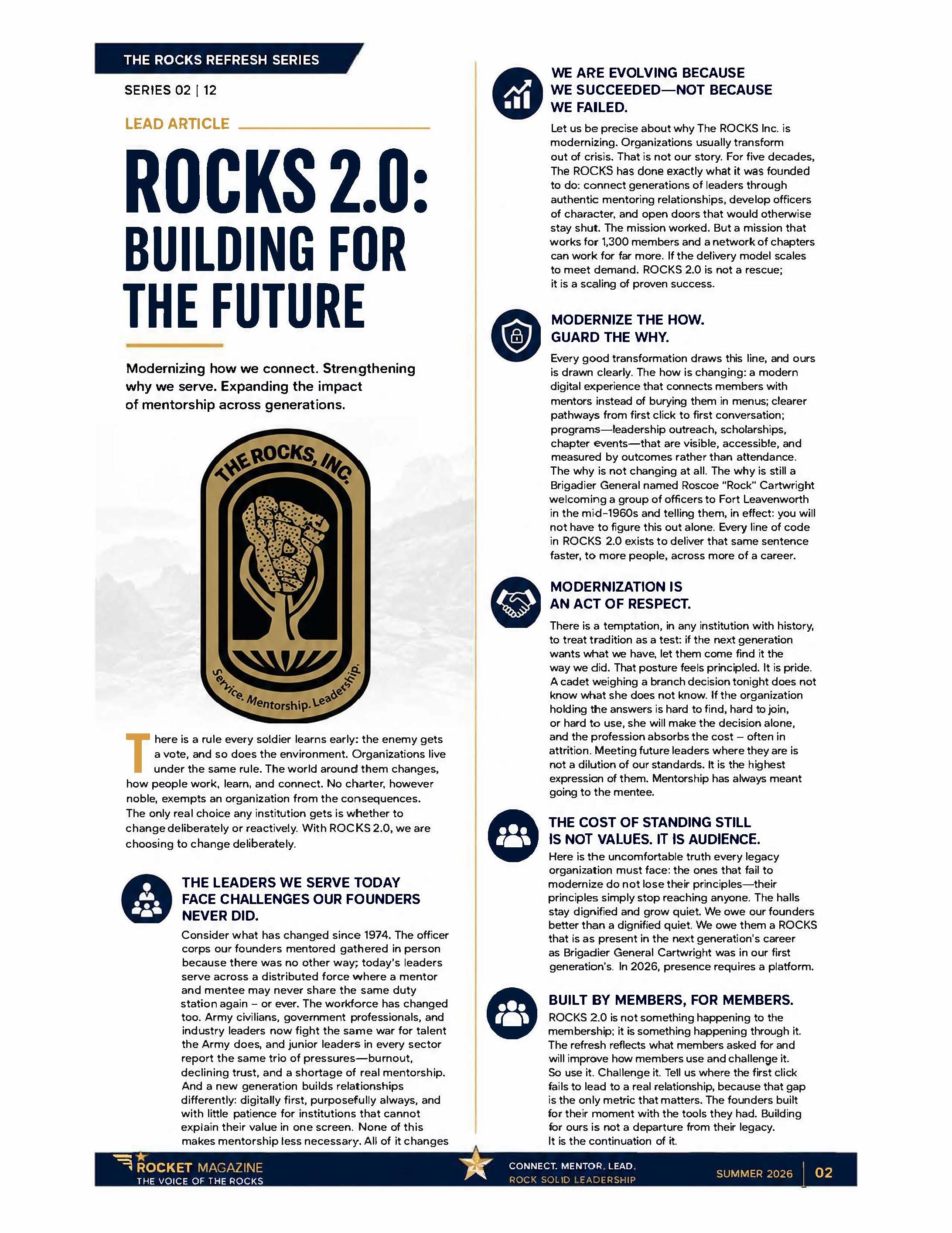 ROCKET Magazine | Series  02 | Building for the Future
