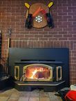 Lodge fireplace