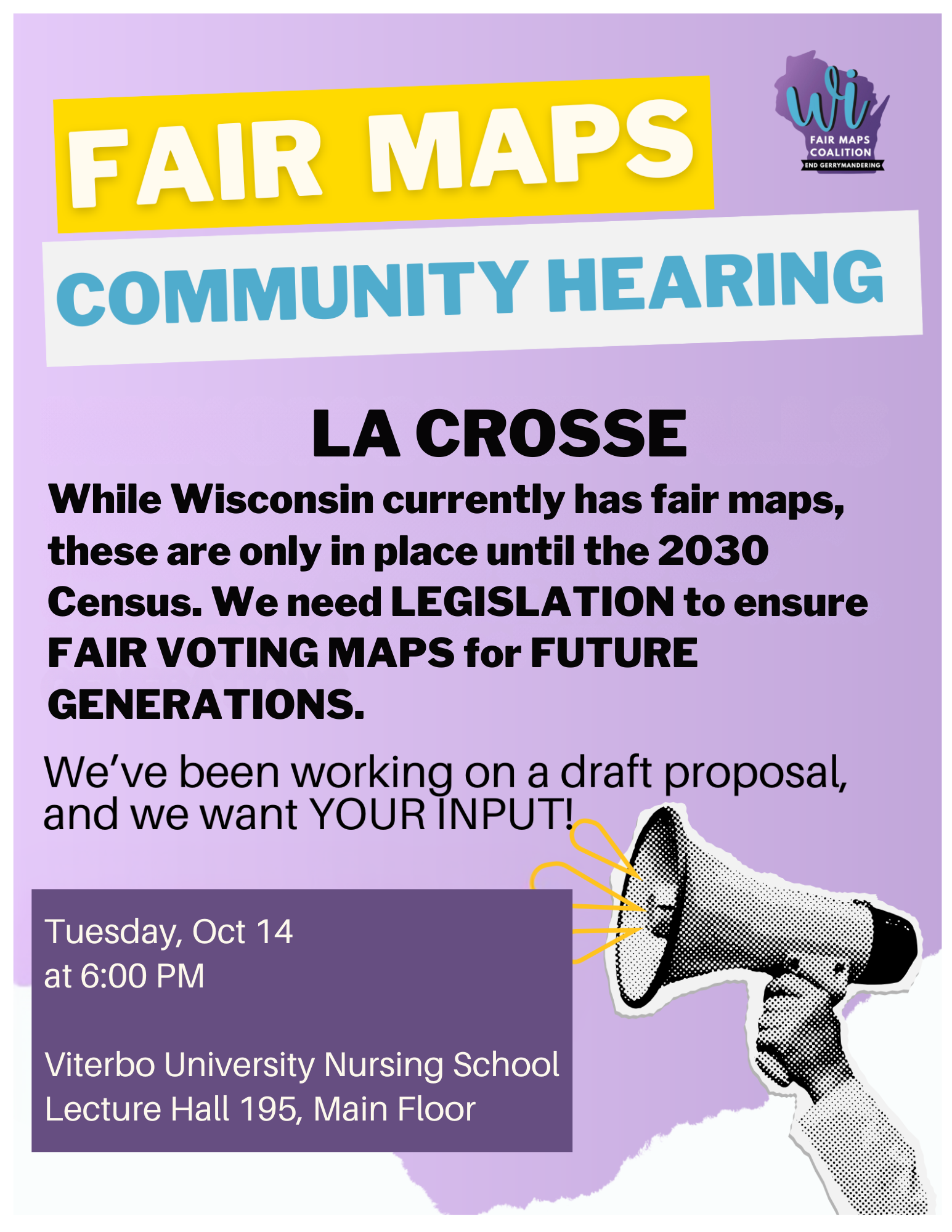 La crosse Fair Maps Community Hearing 2