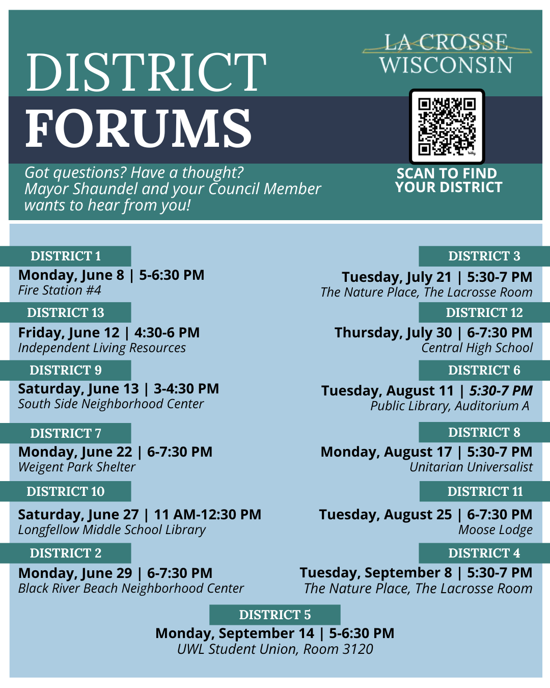 final district forum flyer