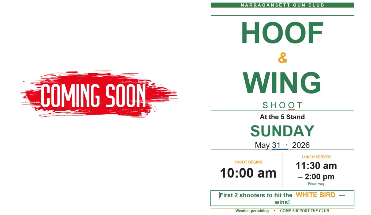 Hoof and wing shoot may 31