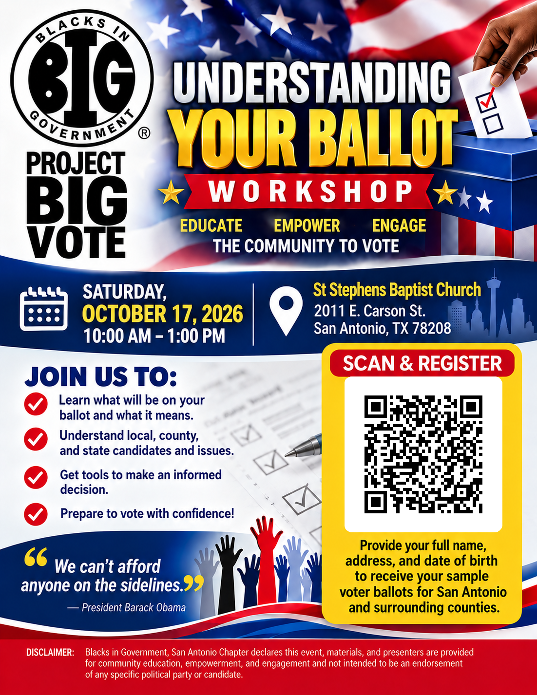 Project Big Vote 2026 - Understanding your Vote