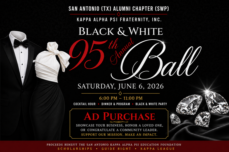 Black & White Ball Ad (Full-Page Portrait)