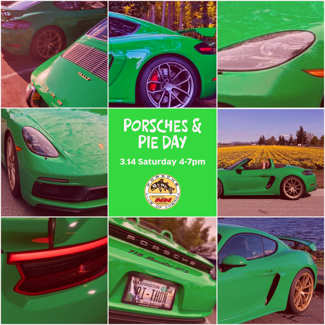 Porsches & Pi(e) Day Happy Hour on 3/14