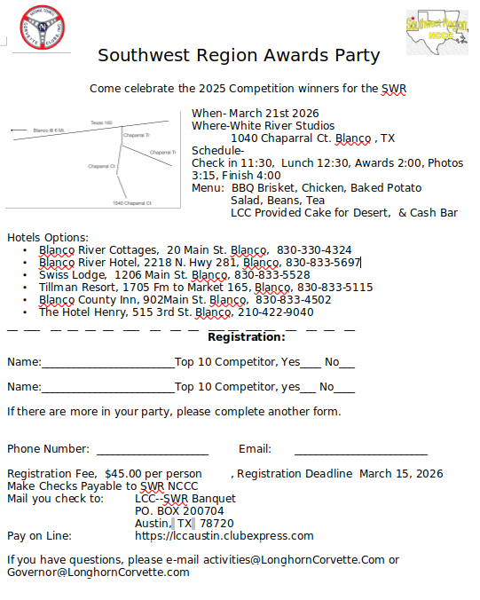 SWR Awards Party March 21 2026