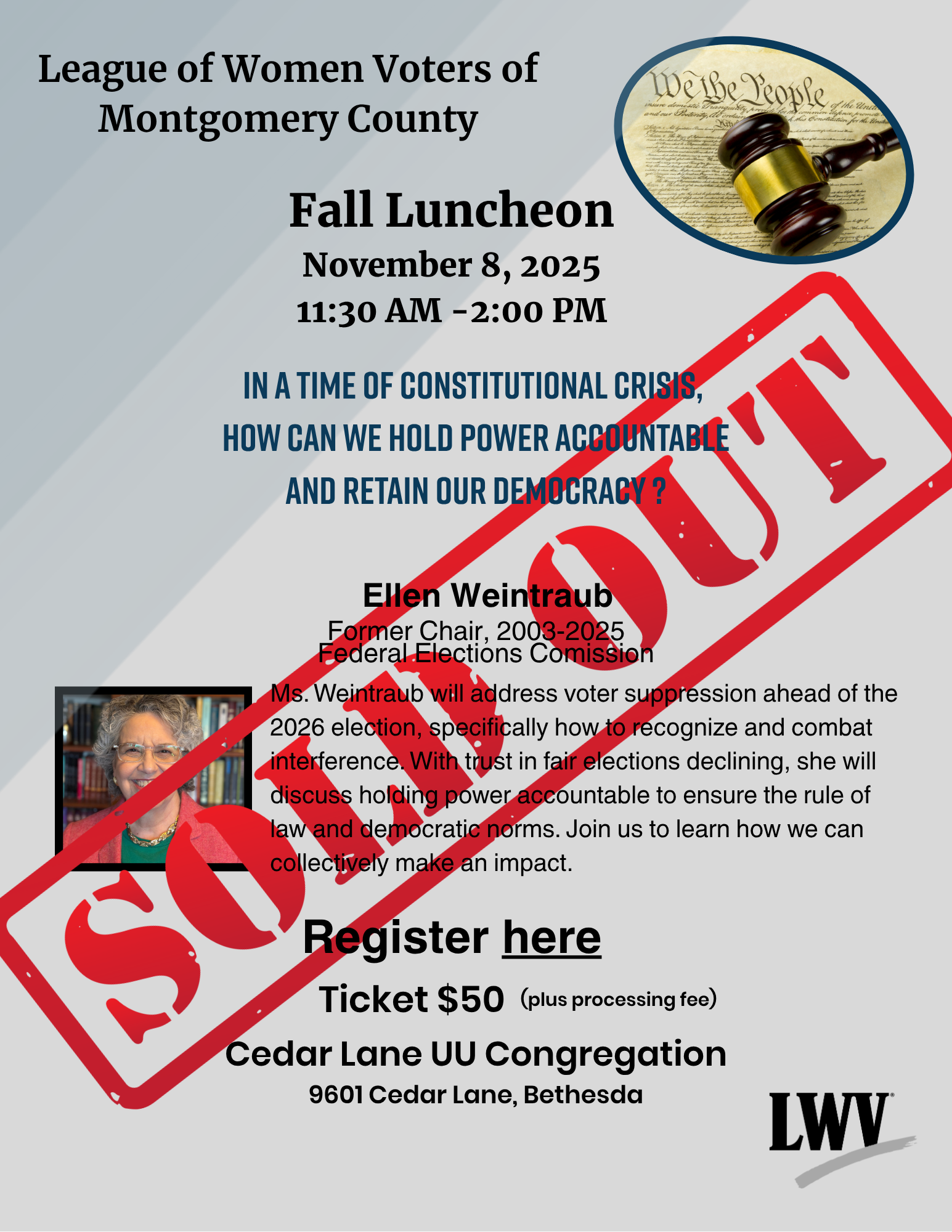 2025 Fall Luncheon Sold Out