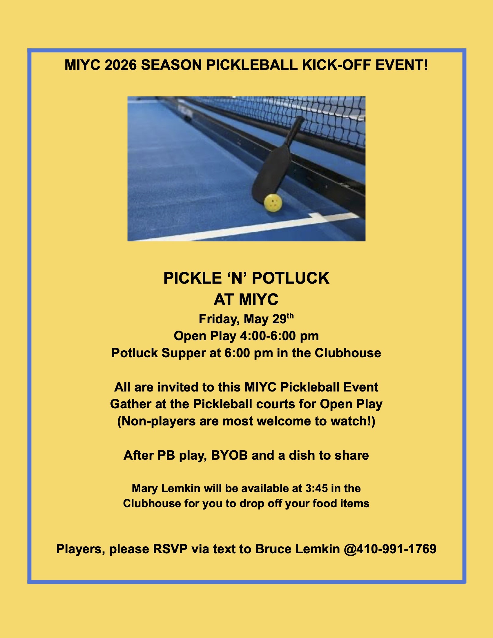 2026 Pickleball Kick-Off