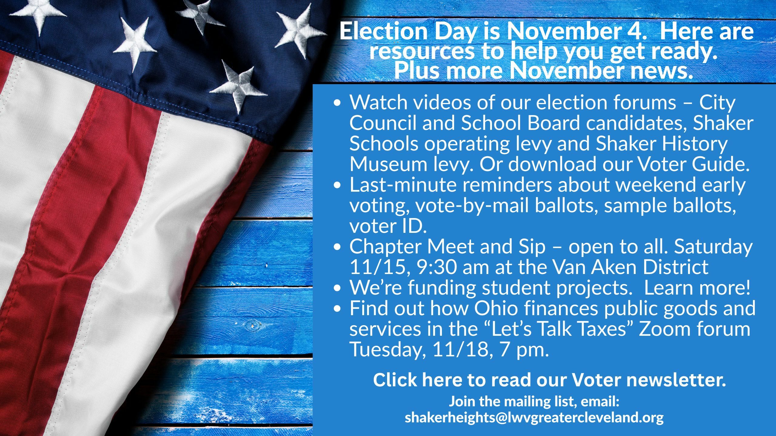 Nov 25 Voter hompage