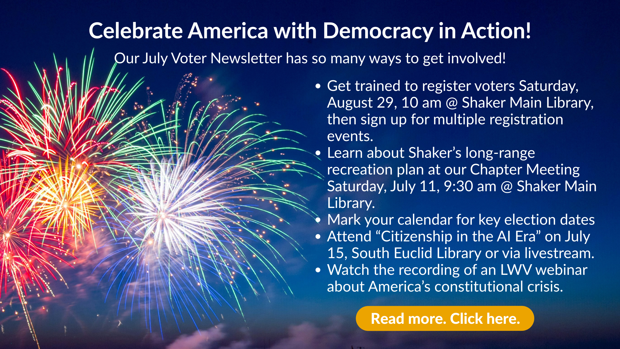 Voter homepage July 2026