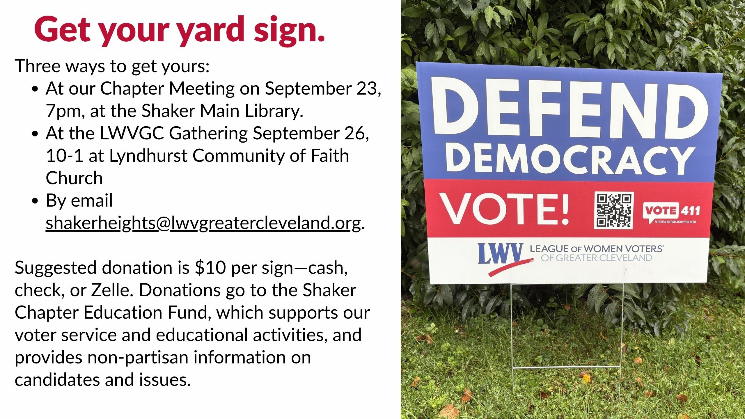 Yard sign homepage REV