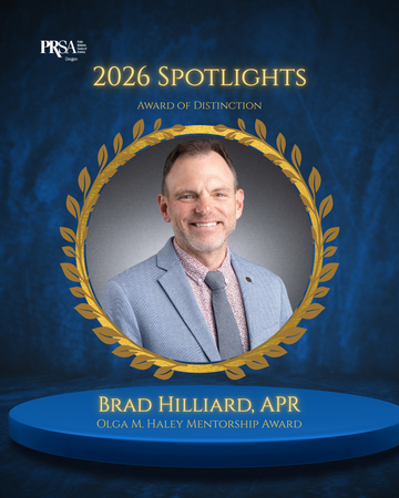 Brad Hilliard, APR, PRSA Oregon 2026 Award of Distinction recipient.
