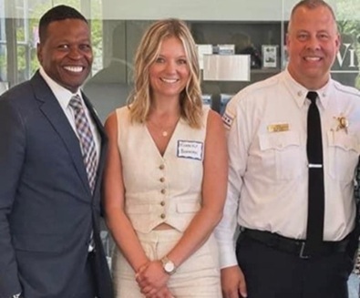 Police and community members