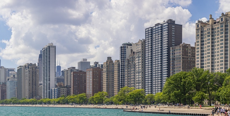 Gold coast building along the lake