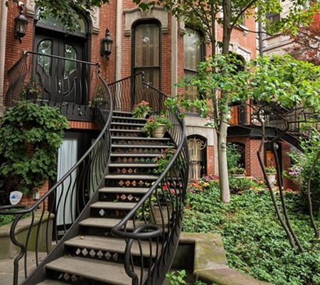 Front entrance to a historic home