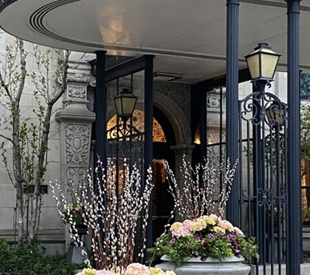 Entrance to a historic building