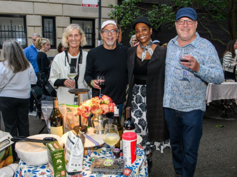 Group at outdoor party