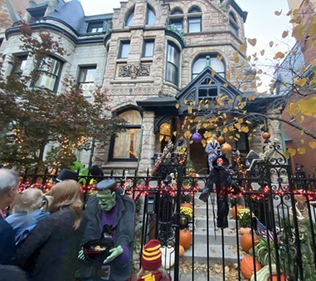 Home decorated for Halloween