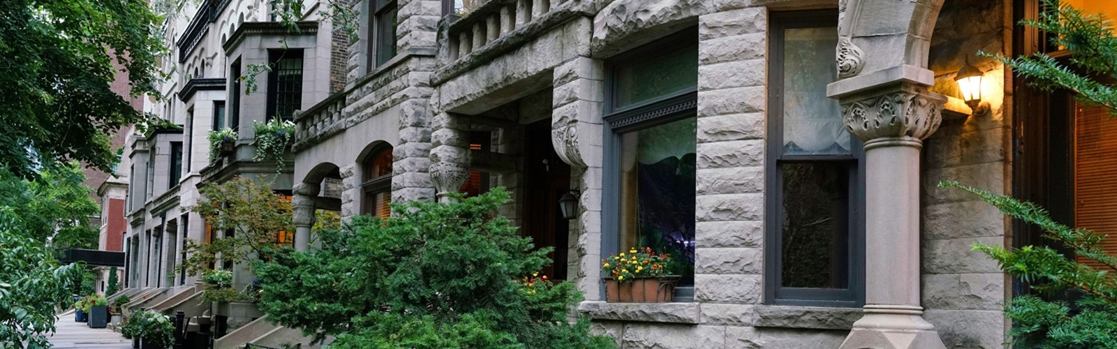 Row of historic homes