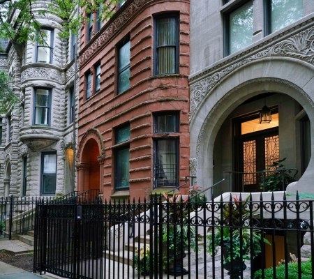 Row of historic homes