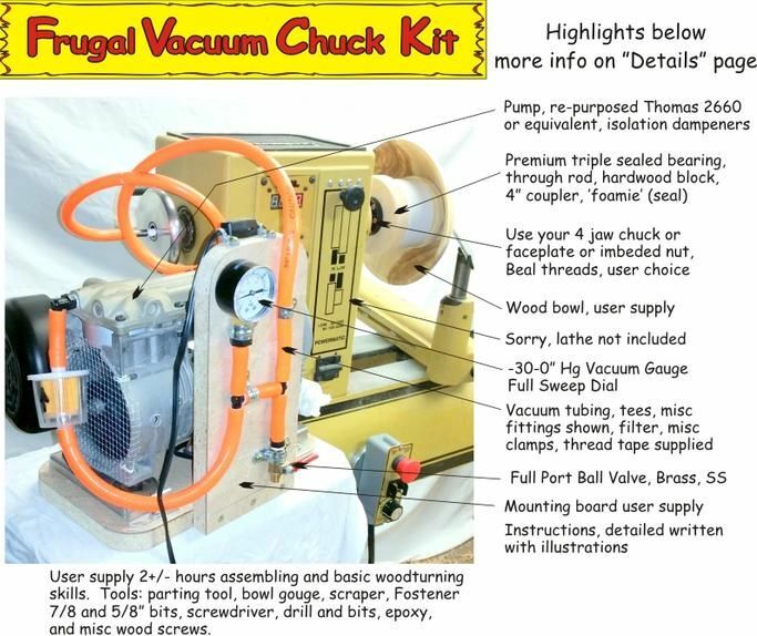 Frugal Vacuum Chuck system kit