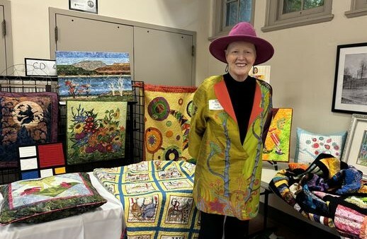 Rita Hughes and her quilting at 2025 Art Show