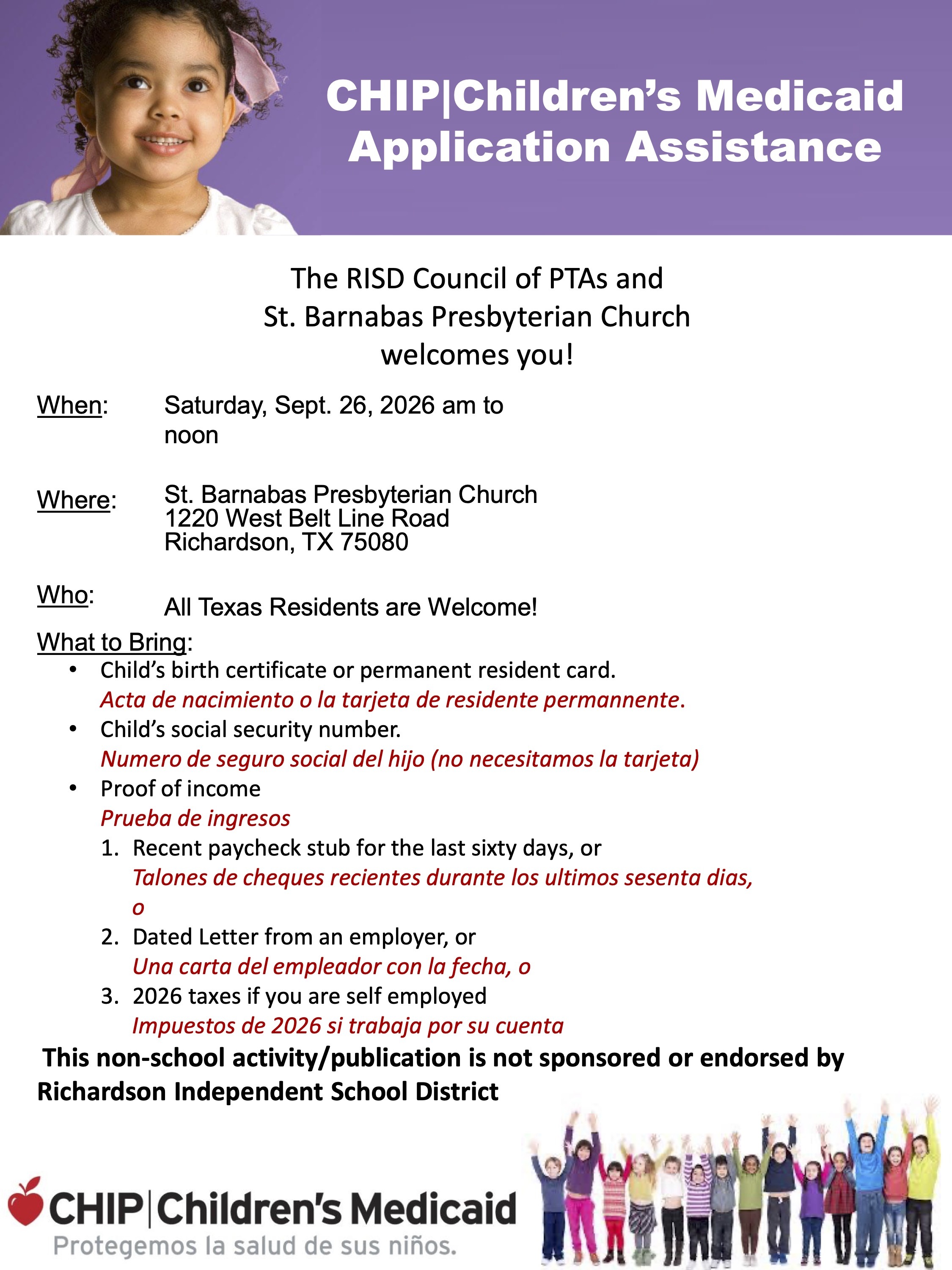 Council of PTAs Sept. 2026