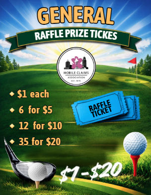 RAFFLE TICKETS - MCA Golf Tournament Raffle
