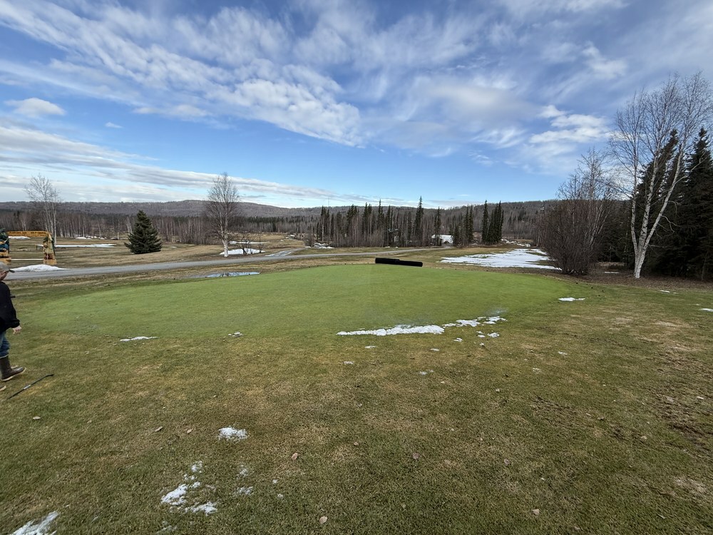 Midnight Sun Golf Course after winter cover removal