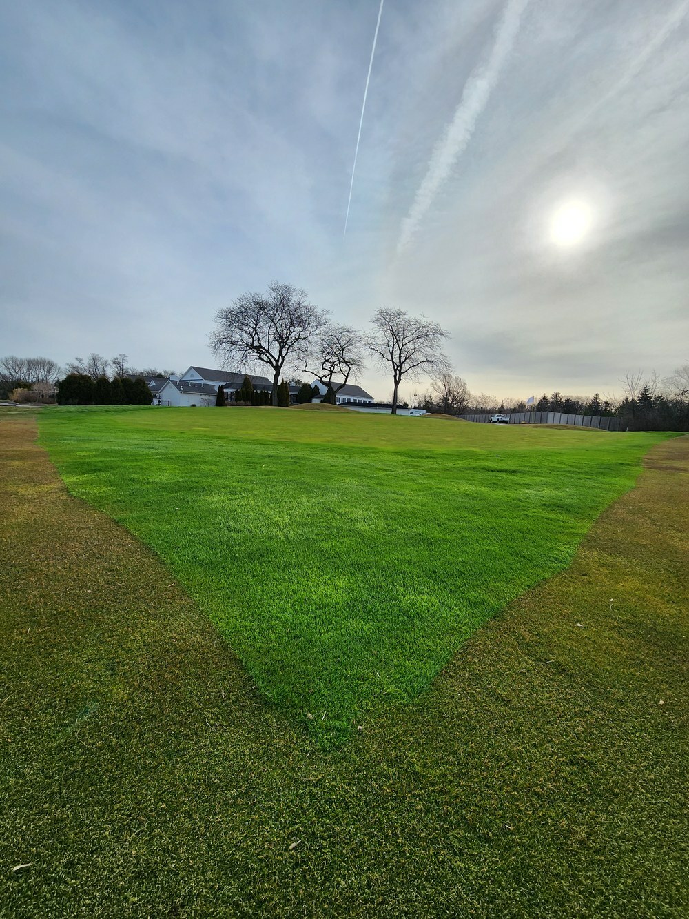 Ozaukee Country Club turf density after cover removal