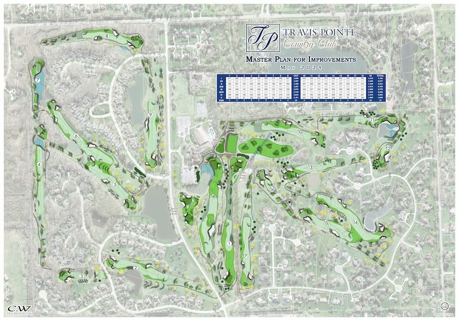 Travis Pointe Country Club golf course master plan