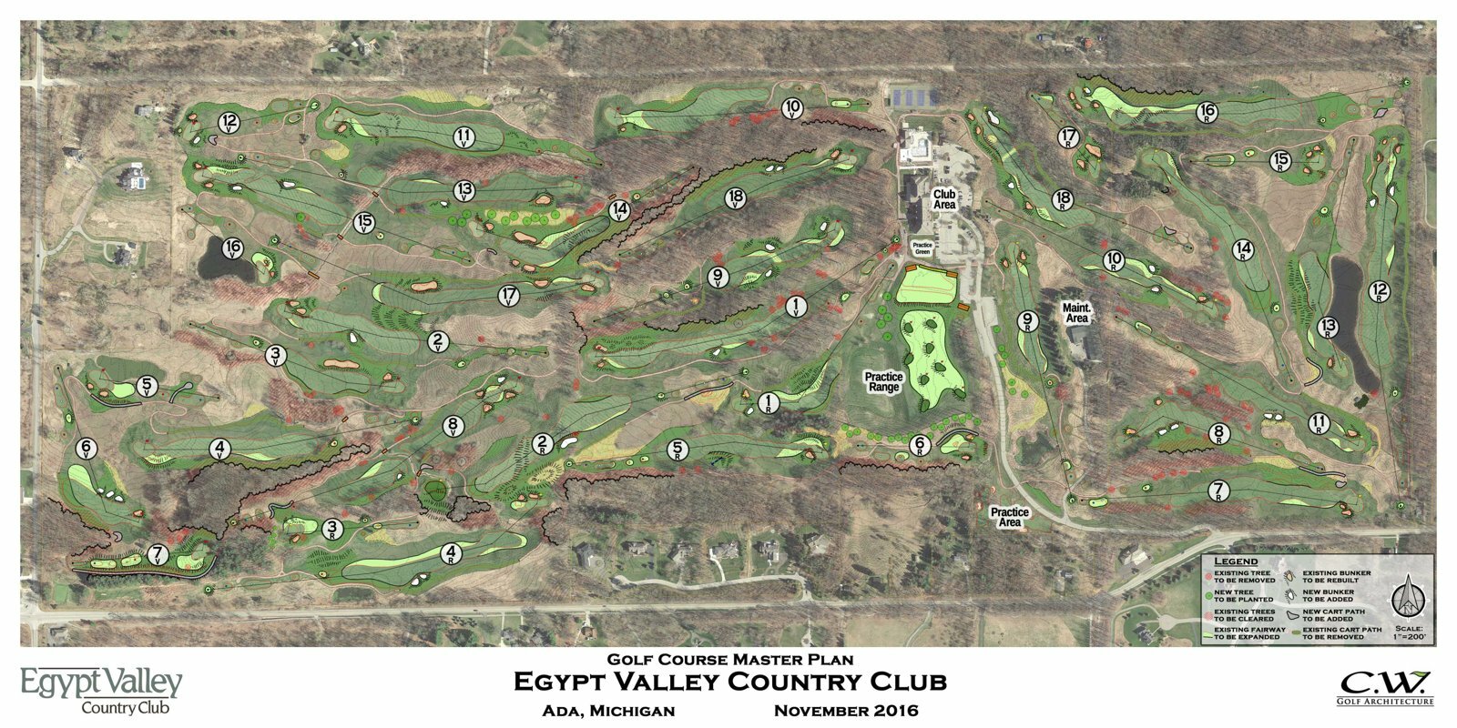 Egypt Valley CC master plan by C.W. Golf Architecture