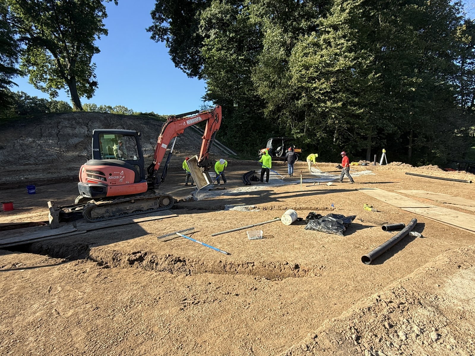 Construction at the Ridge No. 2 green