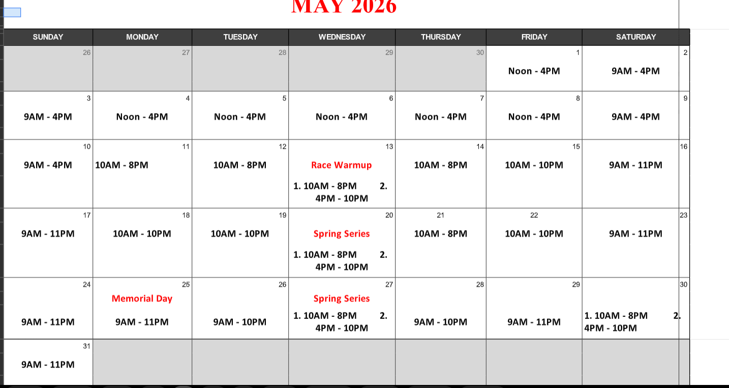 may 26 launch sched