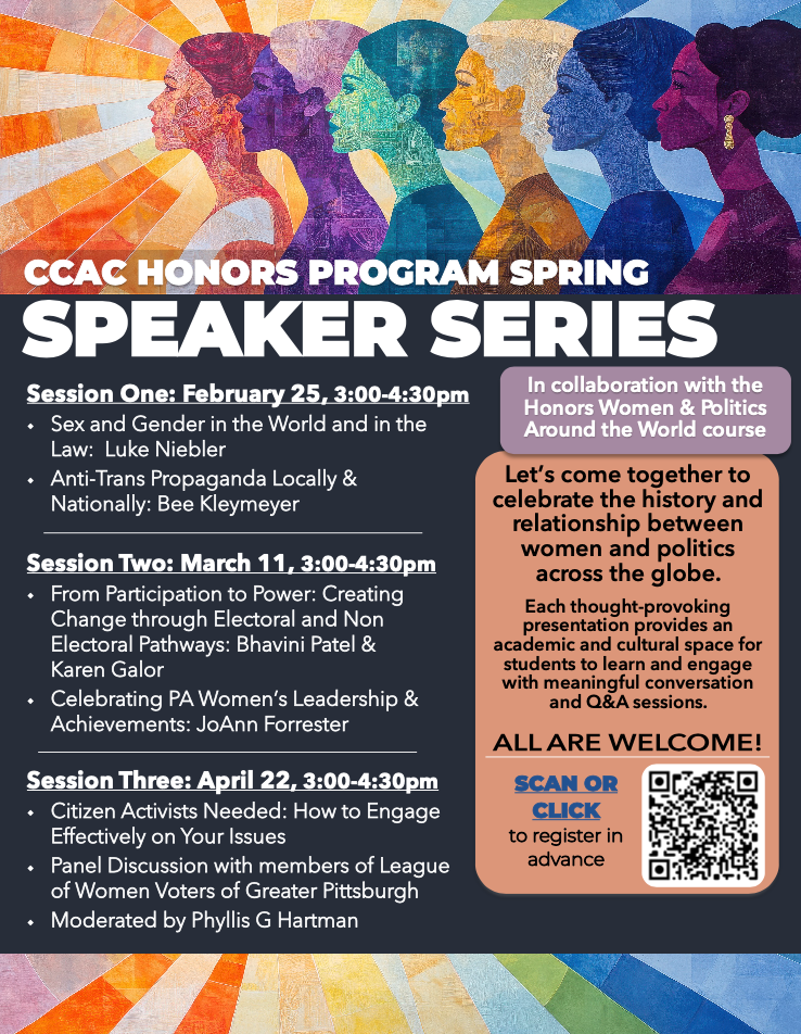 CCAC flyer Speakers Series Spring 26