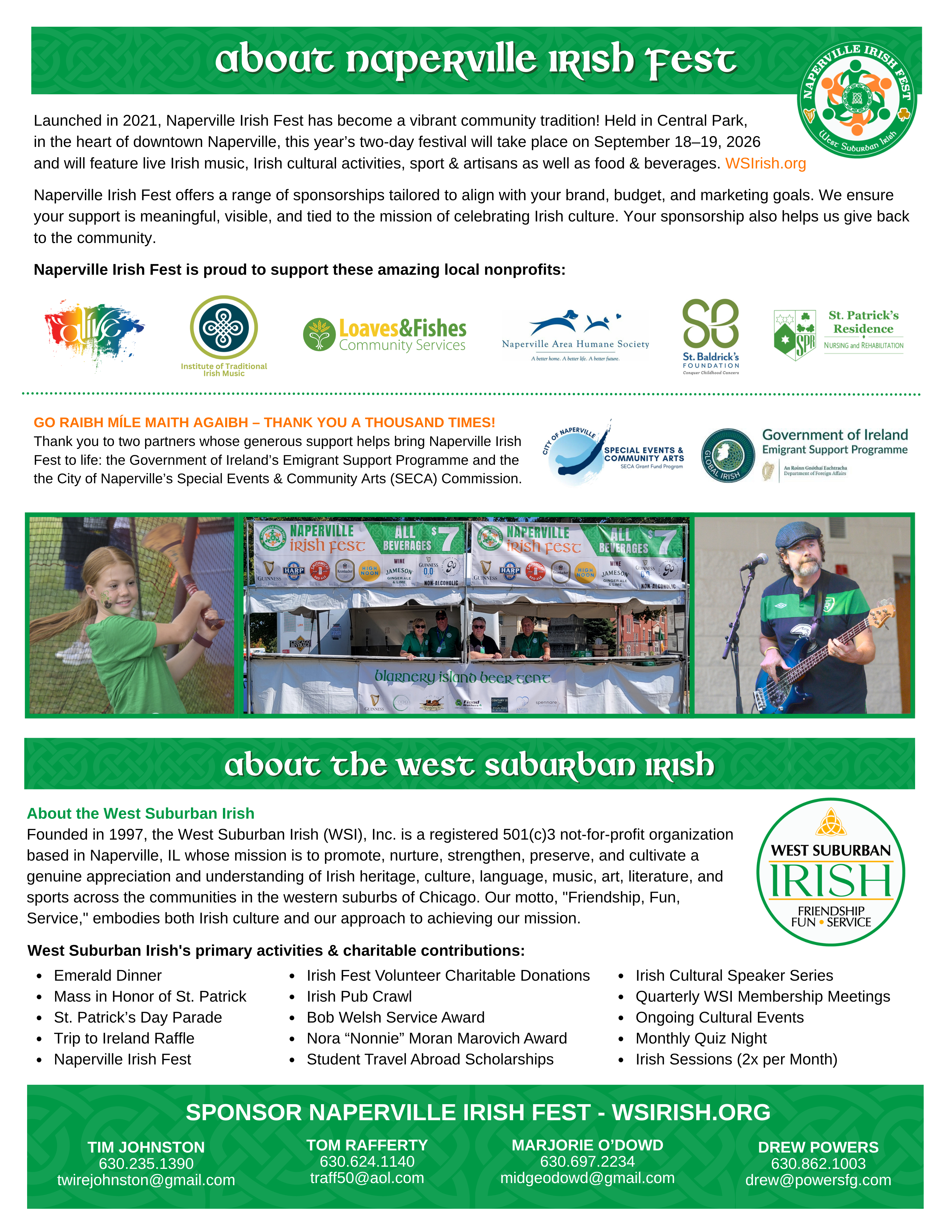 Naperville Irish Fest 2026_Sponsorship Guide Page 2