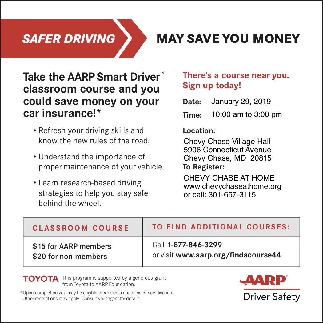 AARP Safe Driver Flyer 1.29.18