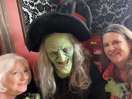 Diane and Ally with the Witch