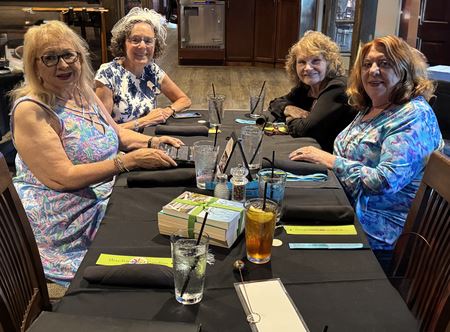 Jessica with Her Guests and Speaker Carol Baldwin