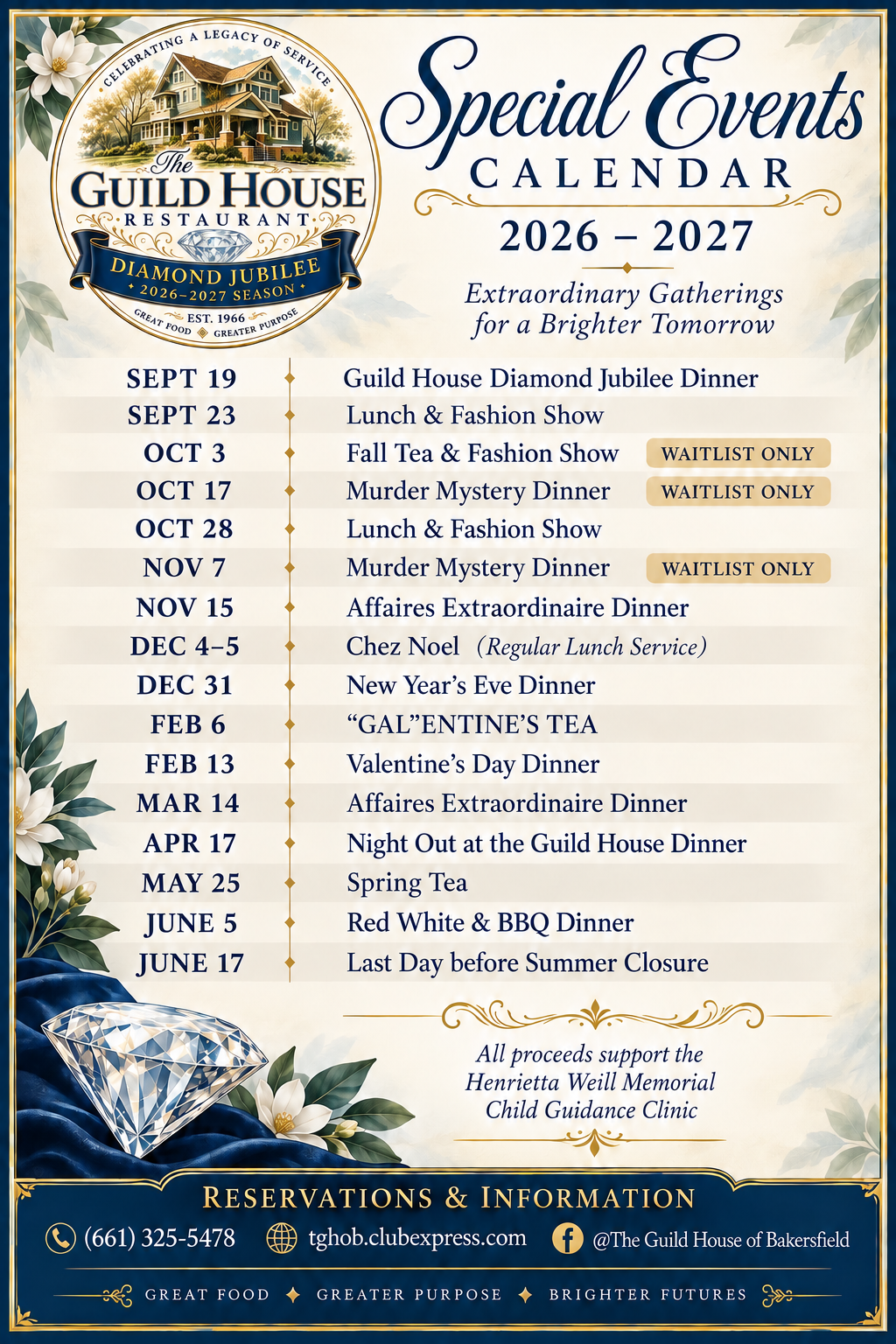 Guild House Events 2026-27