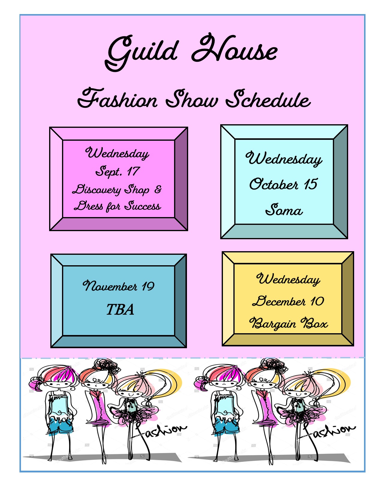 Fashion Show Schedule x