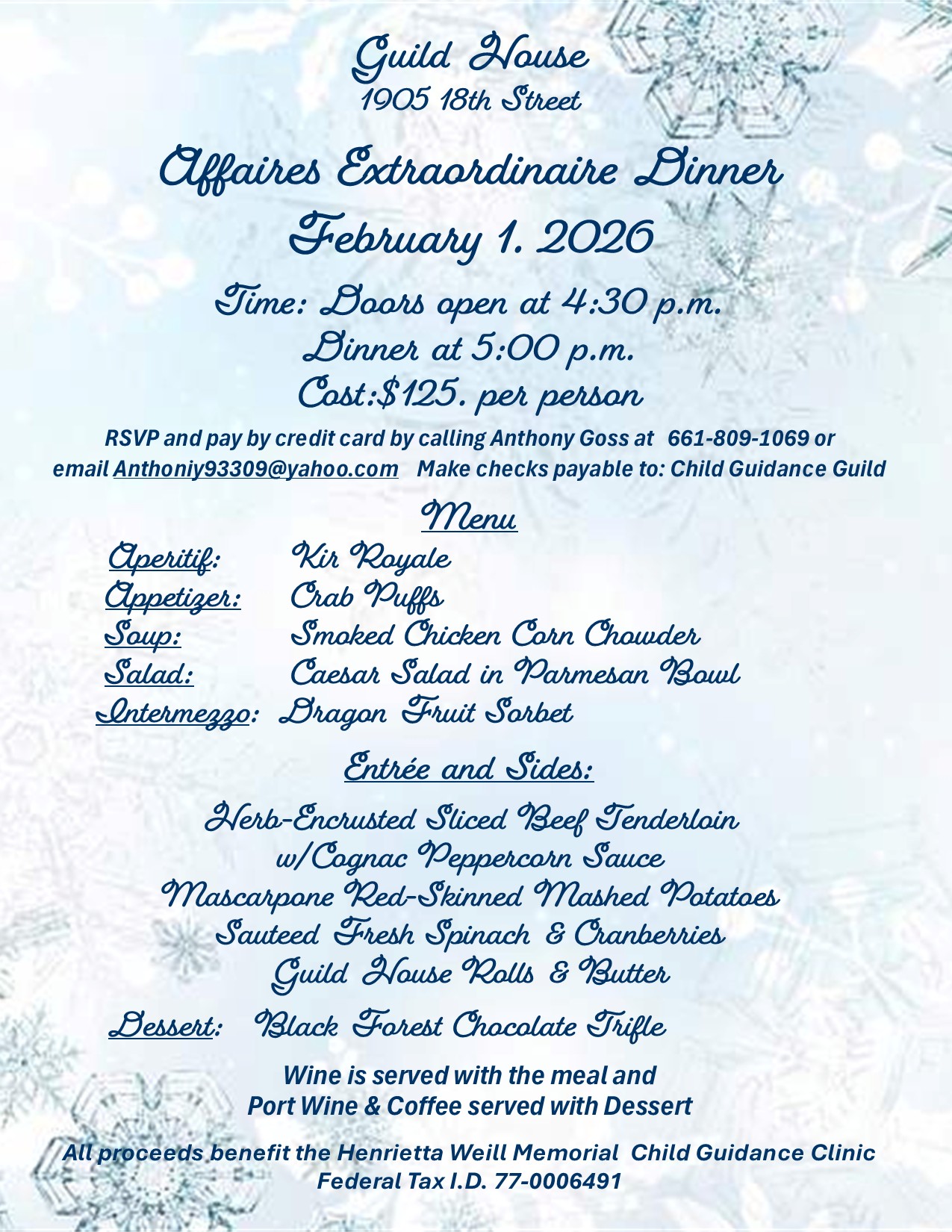 Feb. 2, 2026 Affairs Dinner