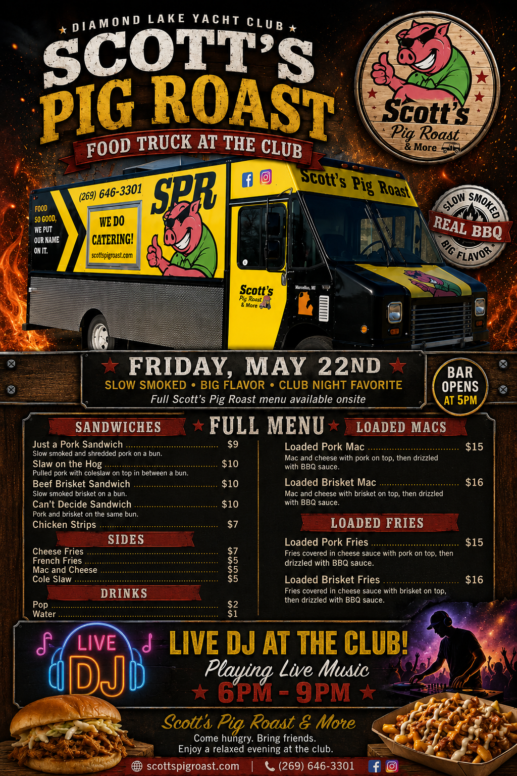 Scotts food truck w live music ad