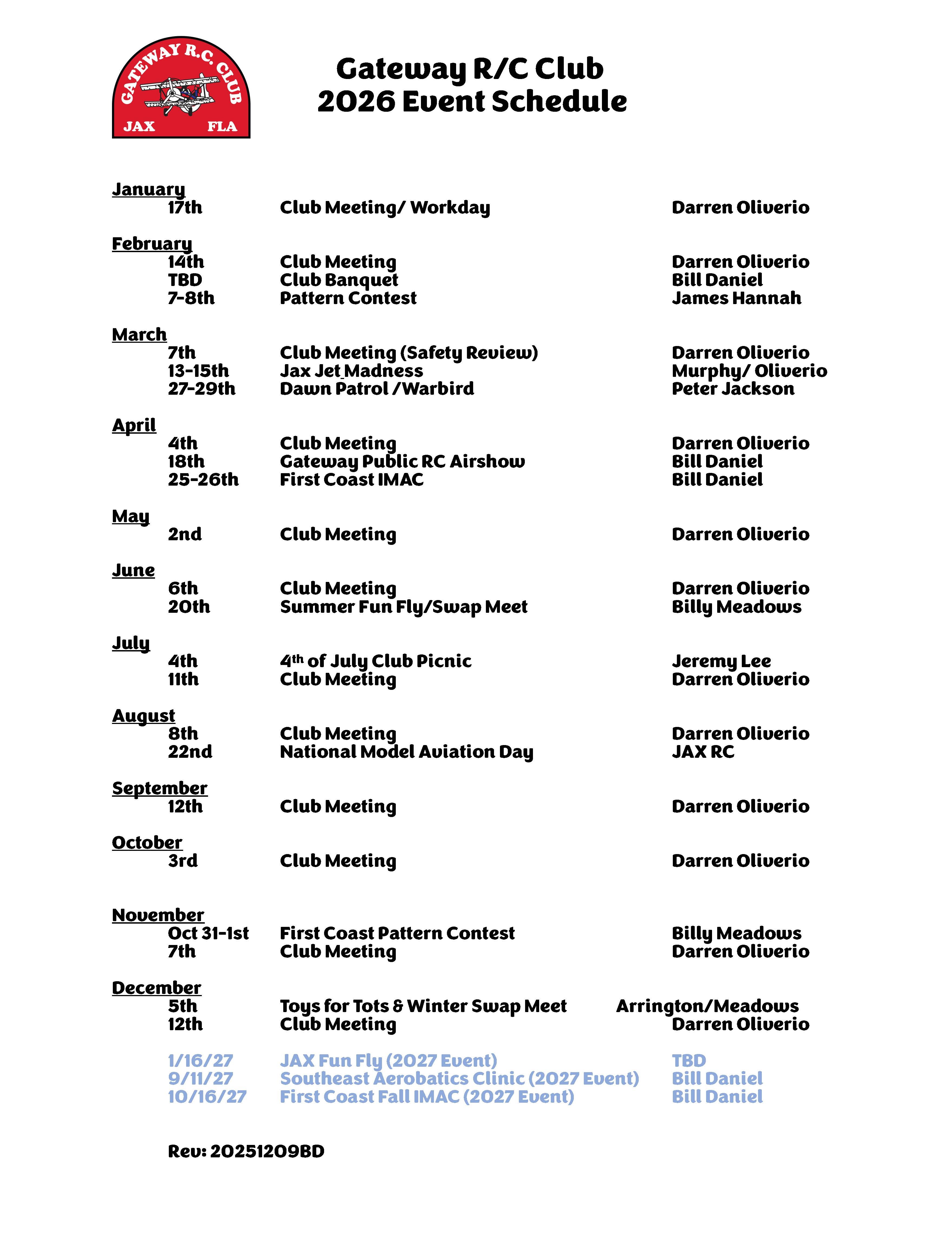 Gateway 2026 Calendar