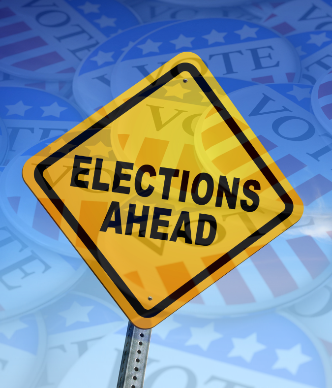 elections ahead sign