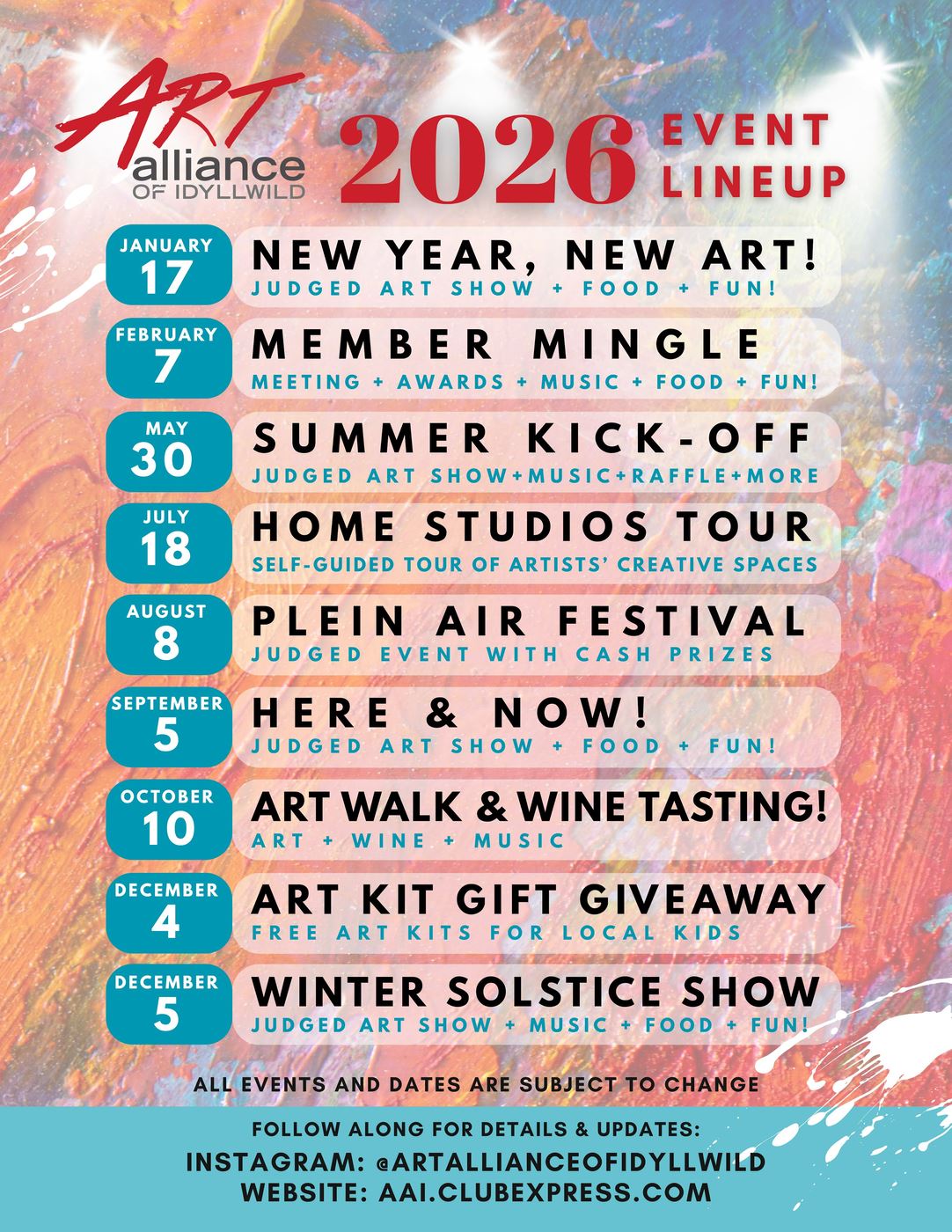 2026 Event Lineup