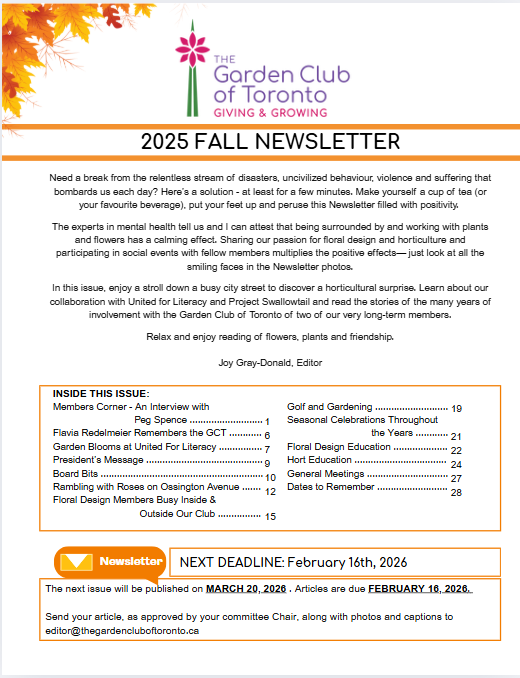 2025-Fall Newsletter Cover Page
