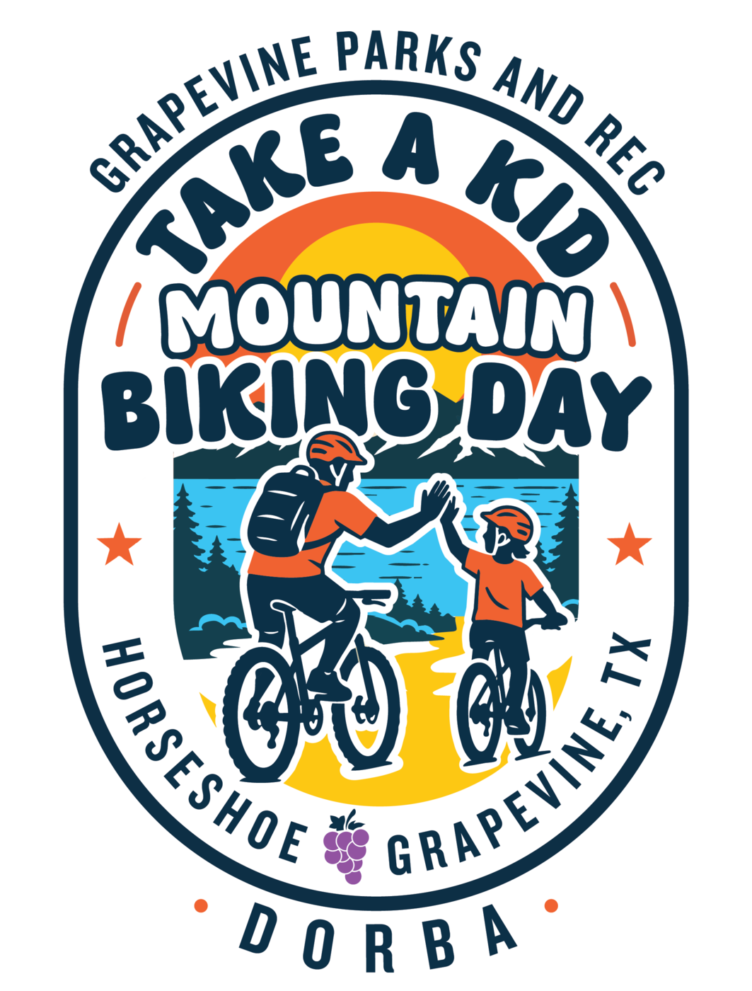 The commemorative Take a Kid Mountain Biking Day sticker